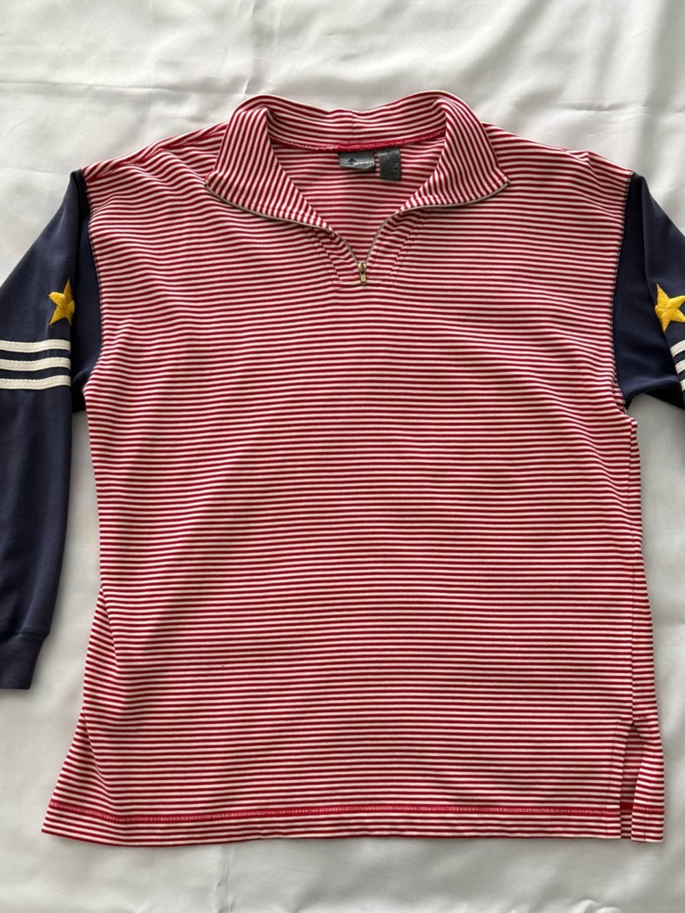 Vintage Liz Claiborne Liz Wear Nautical Zip Top